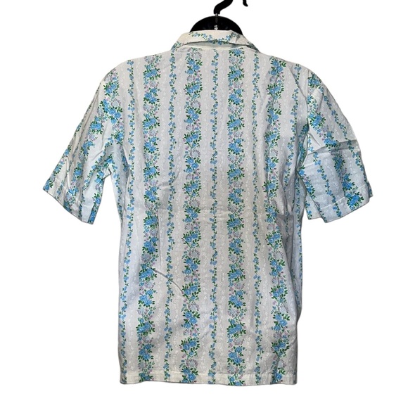 Vintage 60s/70s KRESGE Floral Prink Blouse/Top - Picture 4 of 6